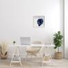 Stupell Industries Tropical Monstera Blue Silhouette Sharp Gray Angles view 2