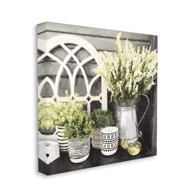 Stupell Industries Country Corner Still-Life Cottage Florals in Jars