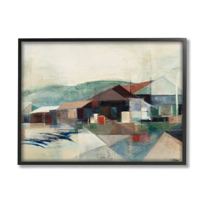 Stupell Industries Abstract Hillside Valley Village Triangular Patterns