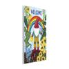Rainbow Gnome Garden Welcome, 10 x 15 Inch Mounted Print on Wall Plaque view 2