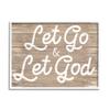 Stupell Industries Let Go & Let God Phrase Rustic Plank Pattern view 1