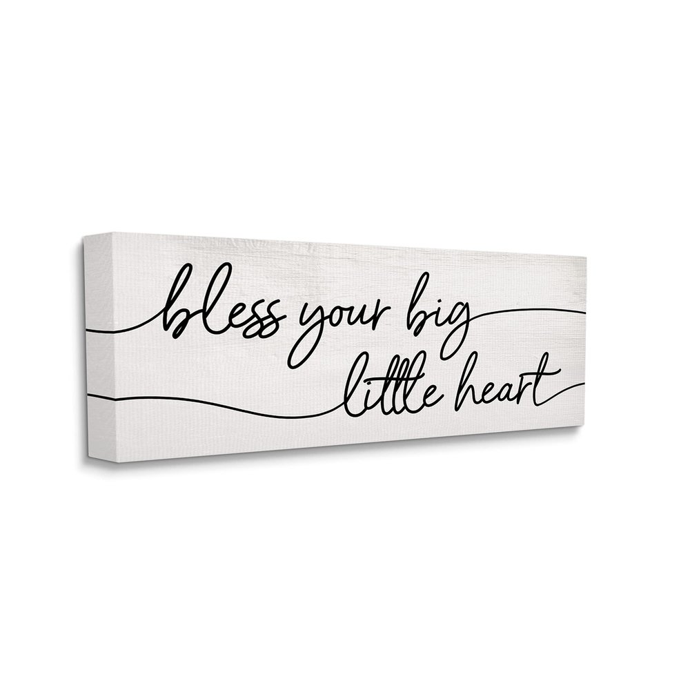 Stupell Industries Your Big Little Heart Phrase Soft Country Script