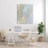 Stupell Industries Portland Coast Nautical Map Beige Cartography, Designed by Daphne Polselli Canvas Wall Art, Tan view 2