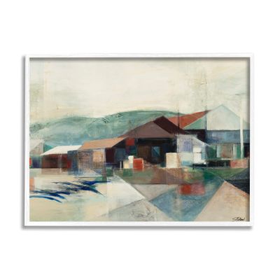 Stupell Industries Abstract Hillside Valley Village Triangular Patterns