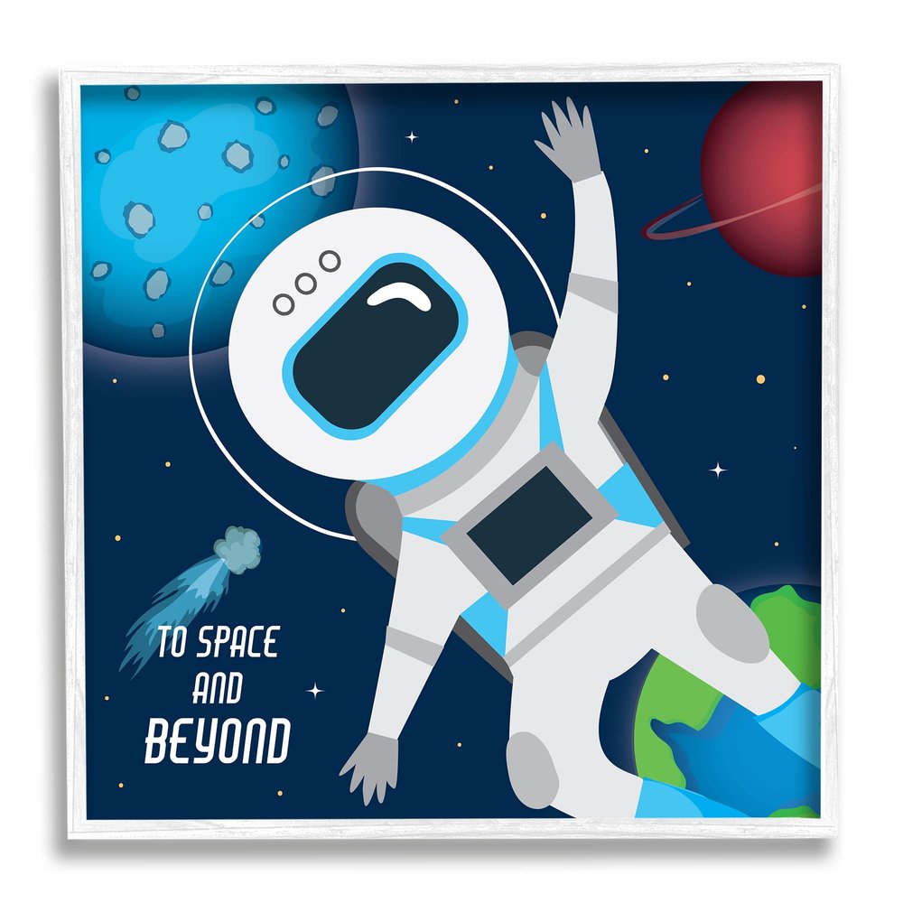 Stupell Industries to Space and Beyond Blue Comet Astronaut Wave