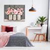 Stupell Industries Blossoming Pink Rose Bouquets Rustic Country Jars, Designed by Ziwei Li Canvas Wall Art, Grey view 2