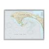 Stupell Industries Cape Cod Massachusetts Cartography Traditional Nautical Map, Designed by Daphne Polselli Gray Framed Wall Art, Grey view 1