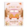 Stupell Industries Let's Get Lost Phrase Adventure Peace Flowers Van view 1