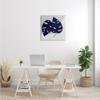 Stupell Industries Blue Monstera Leaf Silhouettes Geometric Gray Angles view 2
