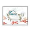 Stupell Industries Seahorse Resting Nautical Bath Tub Starfish Bubbles view 1