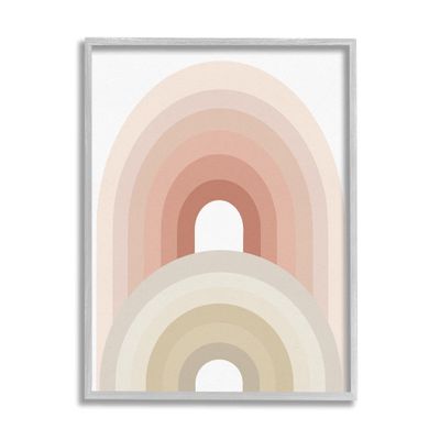 Stupell Industries Big Little Rainbow Desert Terracotta Palette Beige