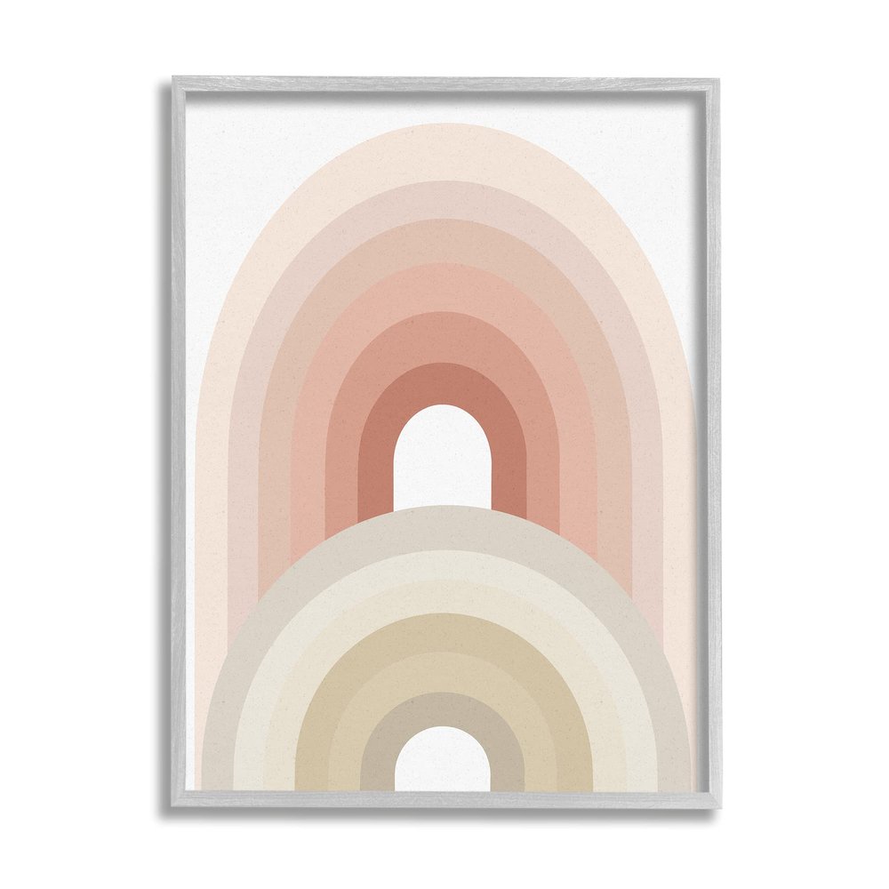 Stupell Industries Big Little Rainbow Desert Terracotta Palette Beige