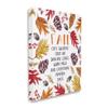 Stupell Industries Fall Favorite Pastimes List Forest Foliage Wreath, Designed by Elizabeth Tyndall Canvas Wall Art, Orange view 1