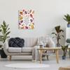 Stupell Industries Fall Favorite Pastimes List Forest Foliage Wreath, Designed by Elizabeth Tyndall Canvas Wall Art, Orange view 2