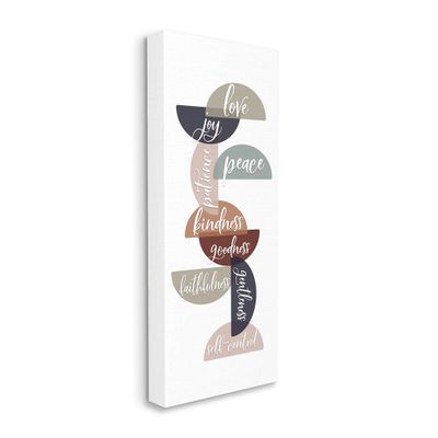 Stupell Industries Love Joy Patience Peace Kindness Text Layered Half Circles