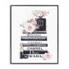Stupell Industries 'Pink Roses and Toiletries Fashion Glam Bookstack', Framed Giclee Art, Black, 16 x 20 Inches, Easy to Hang and Sturdy, Made in USA, by ROS Ruseva view 1