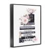 Stupell Industries 'Pink Roses and Toiletries Fashion Glam Bookstack', Framed Giclee Art, Black, 16 x 20 Inches, Easy to Hang and Sturdy, Made in USA, by ROS Ruseva view 2