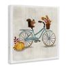 Stupell Industries Squirrel on Blue Bicycle Autumn Foliage Basket, Designed by Jackie Quigley Canvas Wall Art, 24 x 24, Off-White view 3