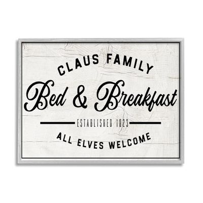 Stupell Industries Claus Family Bed & Breakfast Charming Christmas Holiday
