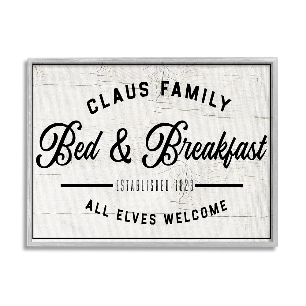 Stupell Industries Claus Family Bed & Breakfast Charming Christmas Holiday
