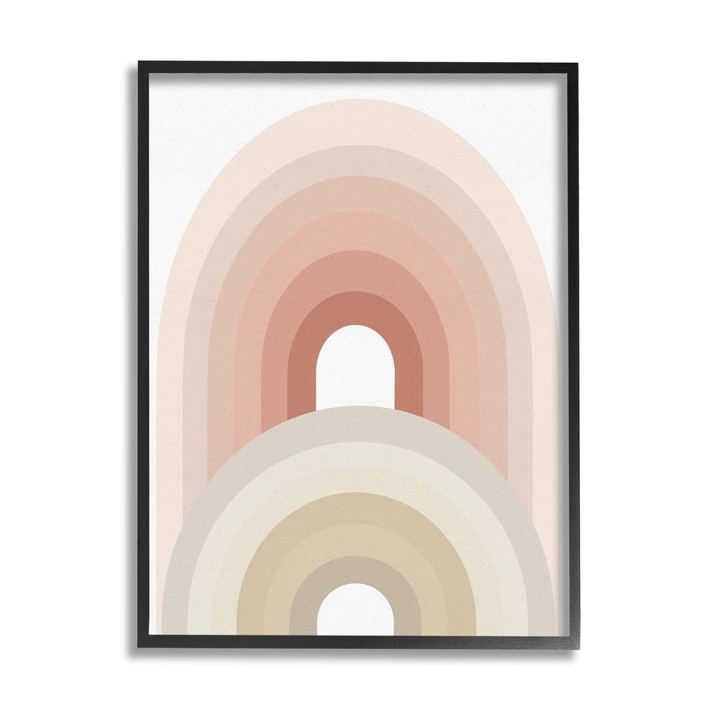Stupell Industries Big Little Rainbow Desert Terracotta Palette Beige