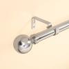 Adjustable Curtain Rod 42 to 126 inch for Windows,Curtain Rods with Round Finials, 1" Standard Decorative Window Curtain Silver Satin Nickel finish Rod | Home Decor view 1