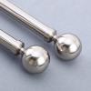 Adjustable Curtain Rod 42 to 126 inch for Windows,Curtain Rods with Round Finials, 1" Standard Decorative Window Curtain Silver Satin Nickel finish Rod | Home Decor view 3