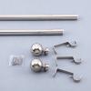 Adjustable Curtain Rod 42 to 126 inch for Windows,Curtain Rods with Round Finials, 1" Standard Decorative Window Curtain Silver Satin Nickel finish Rod | Home Decor view 4