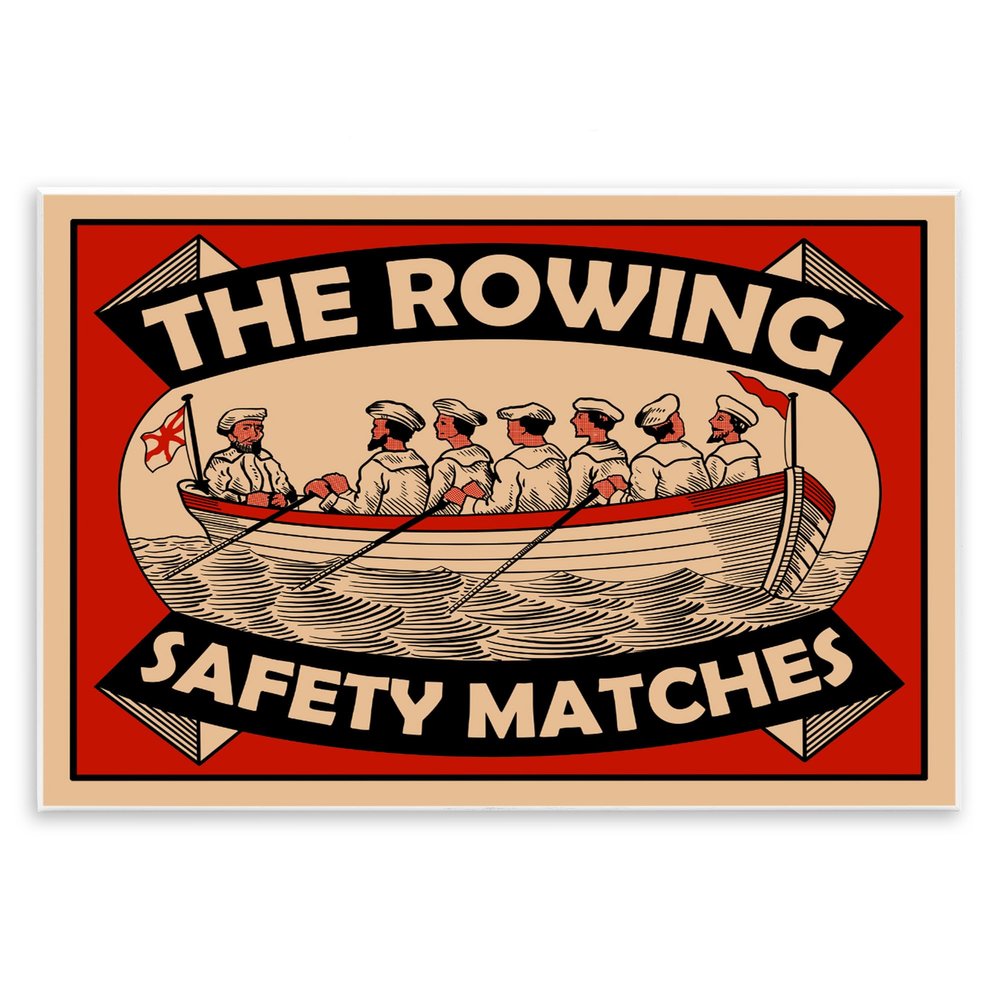 'The Rowing Team Safety Matches Vintage'| Wall Plaque Art