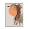 Stupell Industries Jungle Cat Leopard Pounce Orange Sun Palm Leaf view 1