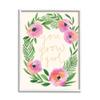 Stupell Industries You Grow Girl Phrase Blushing Pink Orange Florals, Designed by Heather McLaughlin White Framed Wall Art, Green view 1