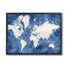 Stupell Industries Country Border World Map Deep Blue Ocean view 1