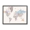 Stupell Industries World Map with Borders Contrasting Regional Tones view 1