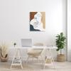 Stupell Industries Female Portrait Line Drawing Between Abstract Shapes, Designed by JJ Design House LLC Canvas Wall Art, Brown view 2