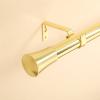 Adjustable Curtain Rod 42 to 126 inch for Windows,Curtain Rods with Trumpet Finials, 1" Standard Decorative Window Curtain Gold Satin Nickel finish Rod | Home Decor view 1