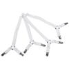 01 Mattress Sheet Clips, Triangle Adjustable Fasteners Suspenders Crisscross for Hotel for Home(White) view 2