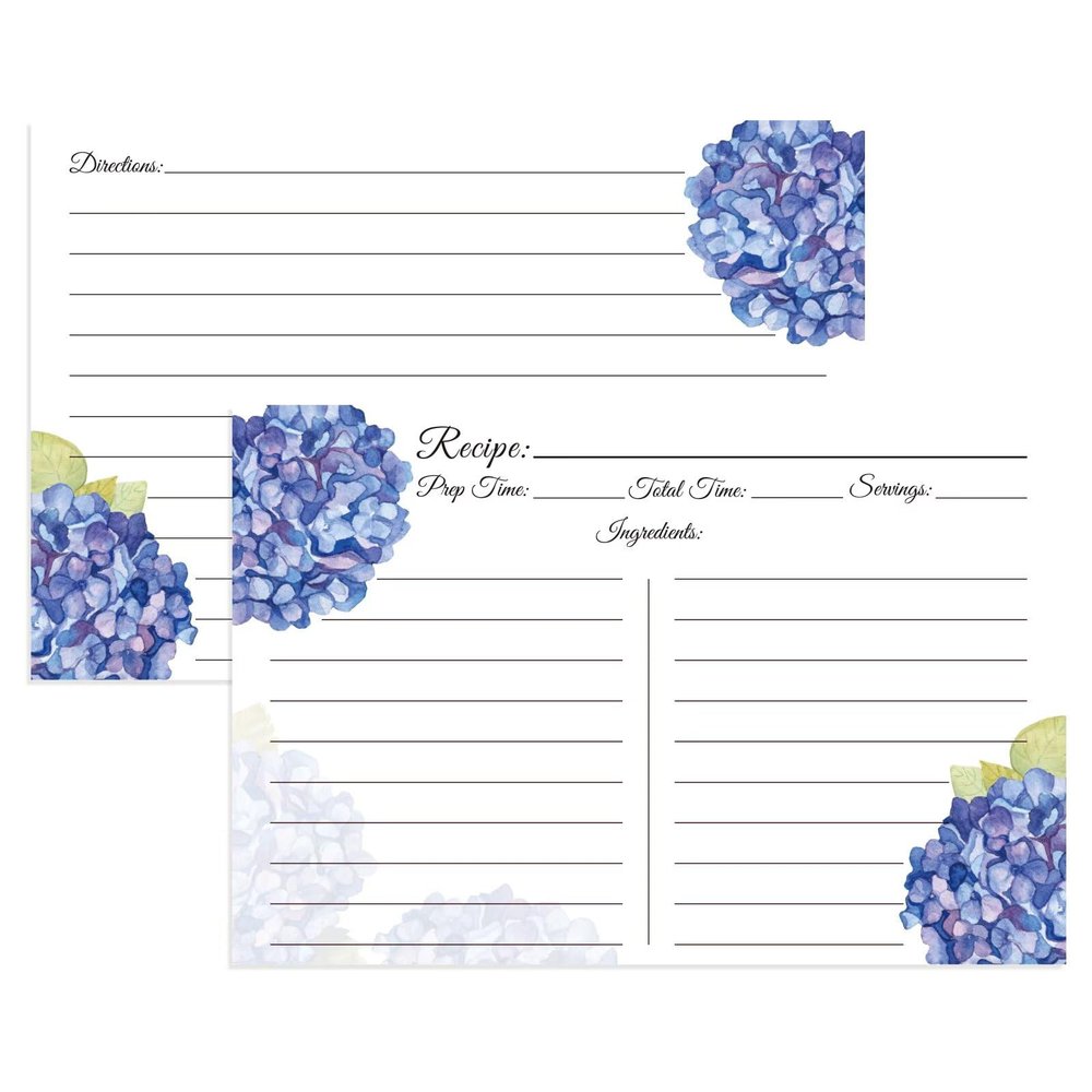 Recipe Cards 4x6, Elegant Blank Recipe Cards, Double-Sided, 60 PCS