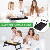 Bed Tray Folding Legs with Handles Breakfast Food Tray Table for Sofa Eating,Drawing,Platters Bamboo Serving Lap Desk Snack Tray view 4