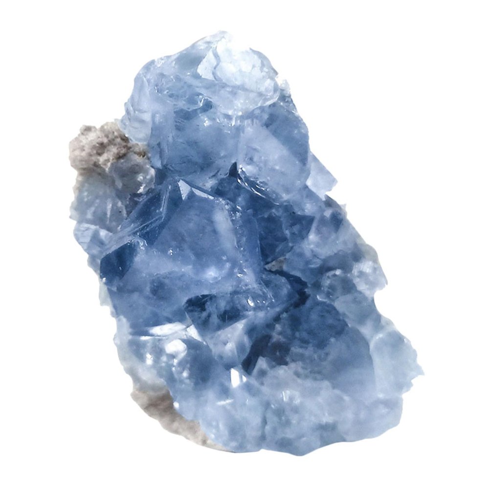 VOSAREA 1pc Natural Celestite Crystal Unique Rough Ore for Making Random Shape Beautiful Gemstone for Healing and Home Decor for Creative Teaching and Collectors