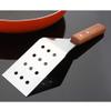 Cabilock 1pc Stainless Steel Slotted Spatula Wooden Handle Versatile Baking and Steak Turner for Kitchen Use for Pancakes Pastries and More Cooking Utensil view 3
