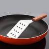 Cabilock 1pc Stainless Steel Slotted Spatula Wooden Handle Versatile Baking and Steak Turner for Kitchen Use for Pancakes Pastries and More Cooking Utensil view 4