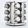 qiuqiu 12 Bottle Rotating Spice Rack Countertop Spice Tower Stainless Steel Spice Storage Box Kitchen Seasoning Storage Organization- view 1