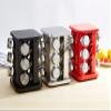 qiuqiu 12 Bottle Rotating Spice Rack Countertop Spice Tower Stainless Steel Spice Storage Box Kitchen Seasoning Storage Organization- view 3