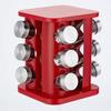 qiuqiu 12 Bottle Rotating Spice Rack Countertop Spice Tower Stainless Steel Spice Storage Box Kitchen Seasoning Storage Organization- view 1