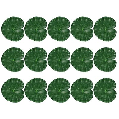 DOITOOL 15pcs Floating Faux Lotus Leaves Simulation Leaves for Fish Aquarium Decoration Lifelike Water Lily Pads for Garden and Fountain Decor