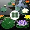 DOITOOL 15pcs Floating Faux Lotus Leaves Simulation Leaves for Fish Aquarium Decoration Lifelike Water Lily Pads for Garden and Fountain Decor view 3