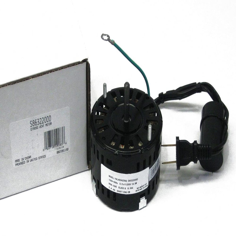 86322000 Nutone Vent Bathroom Fan Ventilator Motor JA2C394 86322, 0.30 Amps 120 V