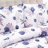 3-Piece Coastal Sea Life Quilt Set Queen Size(90x90in.) Beach Themed Vivid Seascape Blue Conch Starfish Coral Bedspread Coverlet,Lightweight All Season Bedding Set for Home Bedroom Decor(Multi,Queen) view 2