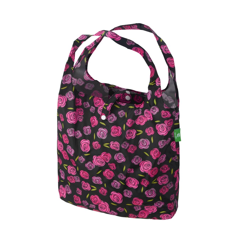 ECO CHIC Foldable Reusable Grocery Bags - Foldable Grocery Bags - Lightweight, Recycled & Reusable Shopping Bag - Waterproof, Packable Tote Fitting in Fine Grocery Bag Carrier