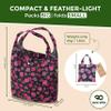ECO CHIC Foldable Reusable Grocery Bags - Foldable Grocery Bags - Lightweight, Recycled & Reusable Shopping Bag - Waterproof, Packable Tote Fitting in Fine Grocery Bag Carrier view 4